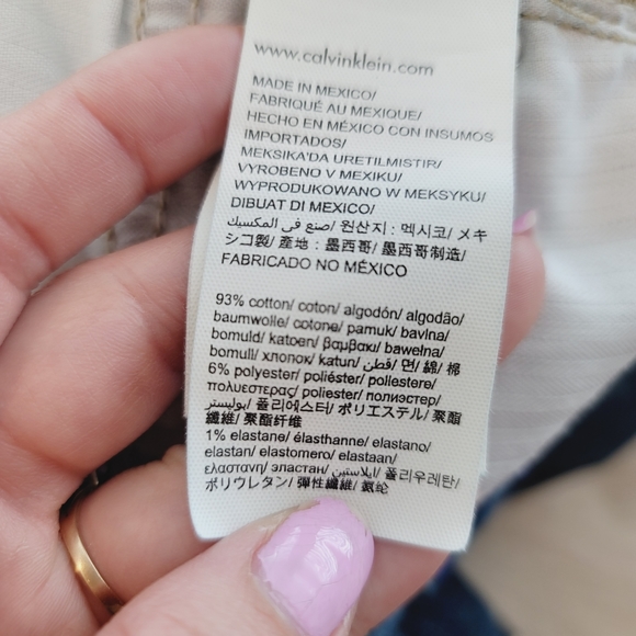 Calvin Klein Jeans Slim Fit Denim Jeans Size 38x32 - Picture 5 of 14